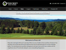 Tablet Screenshot of pinecroftgolf.com